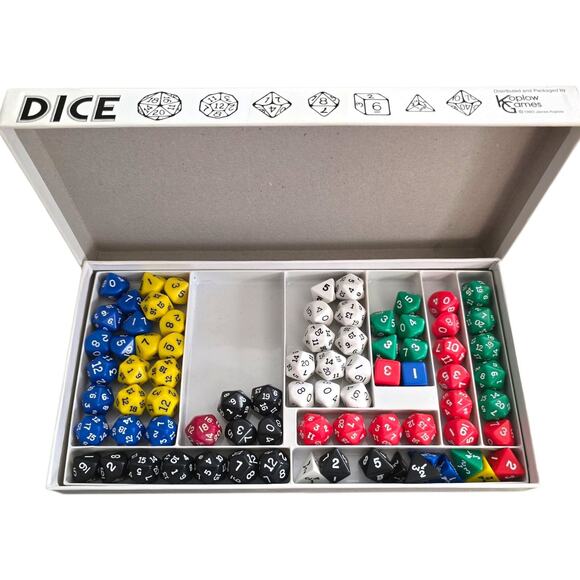Koplow Games Dice Opaque Polyhedral Sampler Box Item #03599 VTG 1980 - Picture 1 of 4